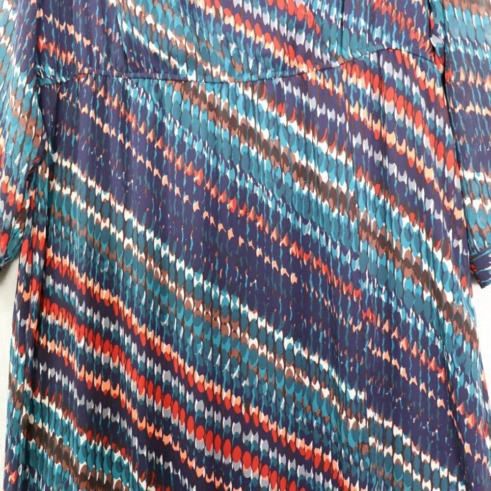 Cato Plus Size 22/24 Dress V-Neck Multicolor Formal Maxi Chevron Bead Detail - Picture 15 of 16